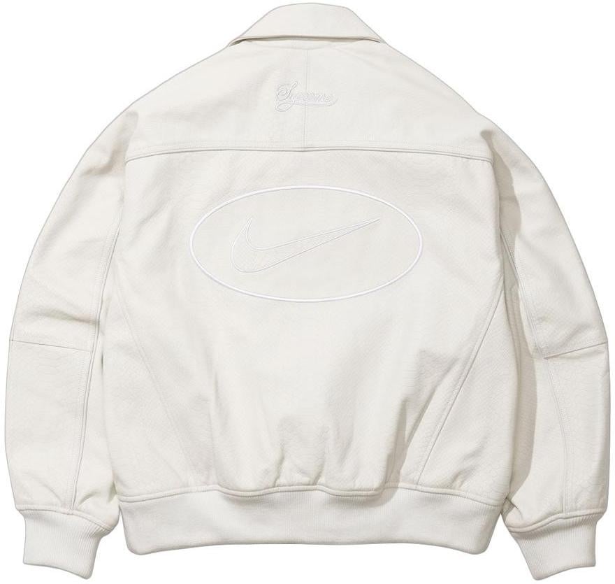 Supreme®/Nike® Leather Varsity Jacket view 8